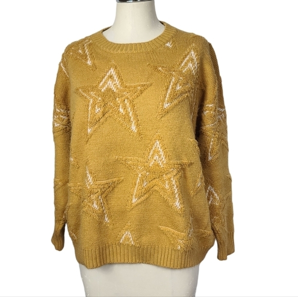 Dreamers Textured Star Crewneck Sweater S/M - Picture 1 of 7